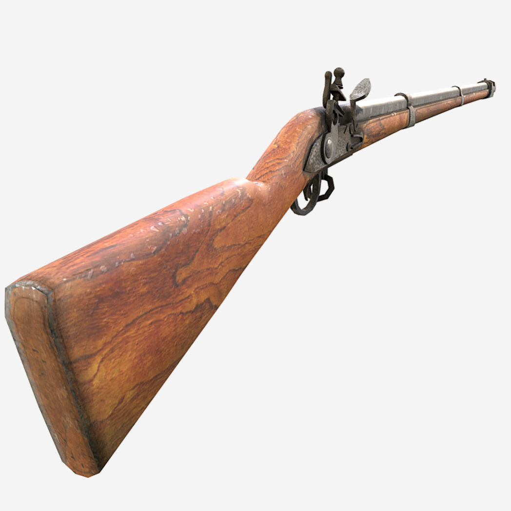 Muskets and Rifles Collection Low-poly 3D model_27
