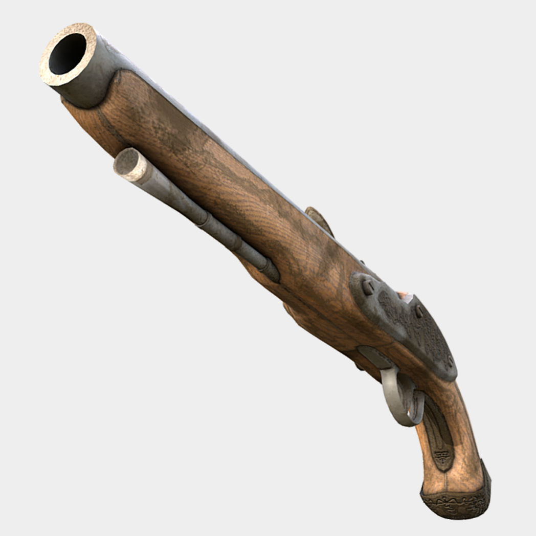 Muskets and Rifles Collection Low-poly 3D model_14