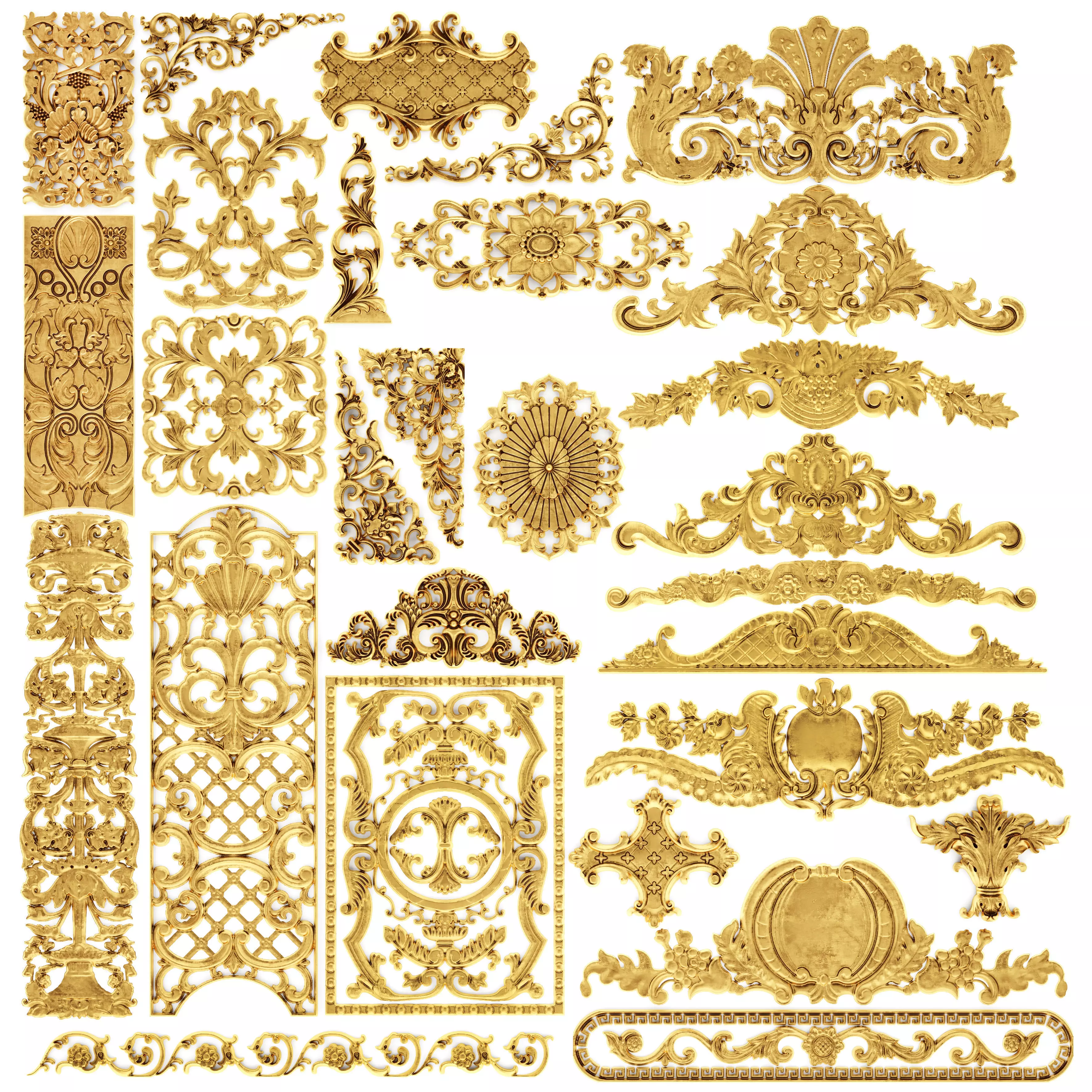 Cartouches SET35 3D model_0