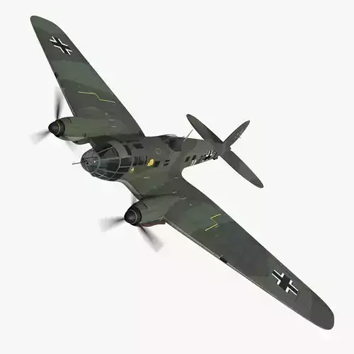 Heinkel He 111 B3-DB Low-poly 3D model