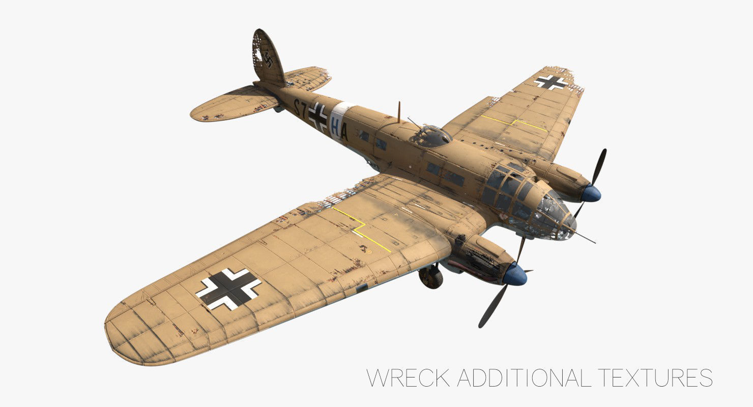 Heinkel He 111 - Mega Collection Low-poly 3D model_46