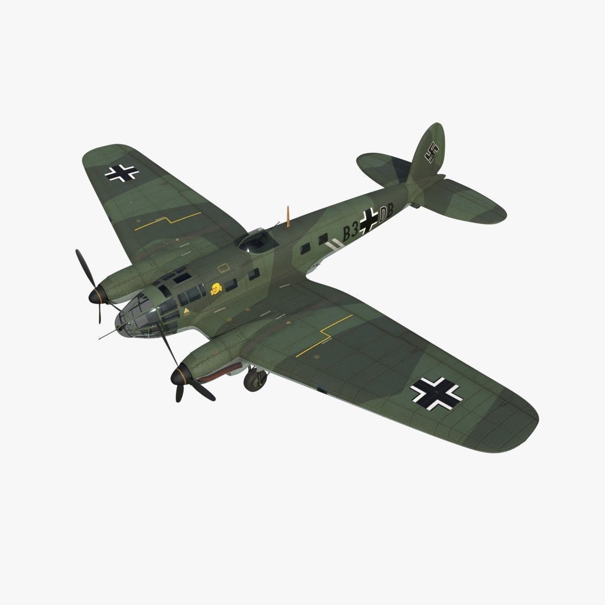 Heinkel He 111 - Mega Collection Low-poly 3D model_32