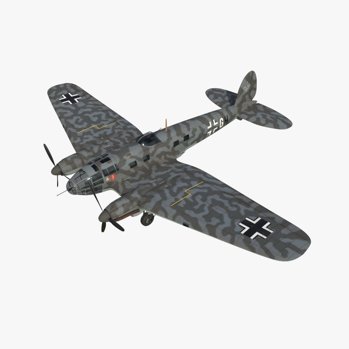Heinkel He 111 - Mega Collection Low-poly 3D model_12
