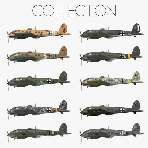 Heinkel He 111 - Mega Collection Low-poly 3D model