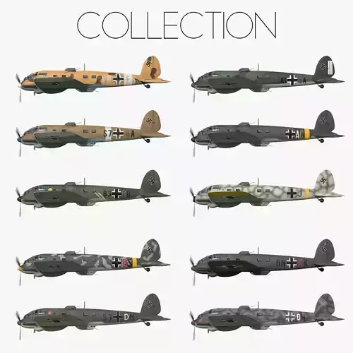 Heinkel He 111 - Mega Collection Low-poly 3D model