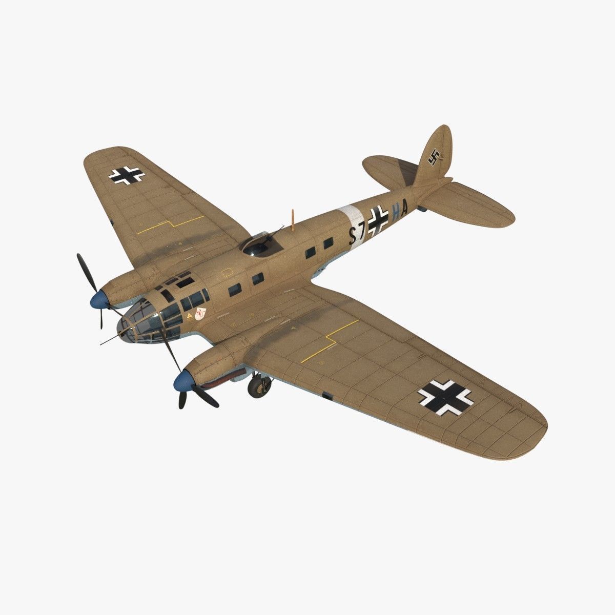 Heinkel He 111 - Mega Collection Low-poly 3D model_43