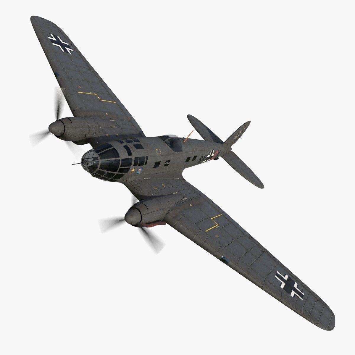 Heinkel He 111 - Mega Collection Low-poly 3D model_16