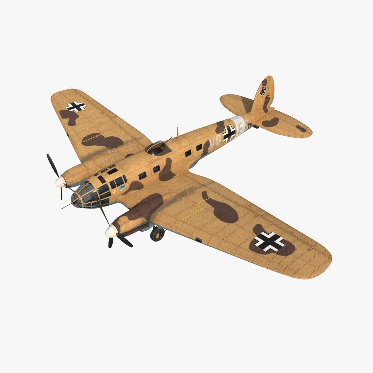 Heinkel He 111 - Mega Collection Low-poly 3D model_48