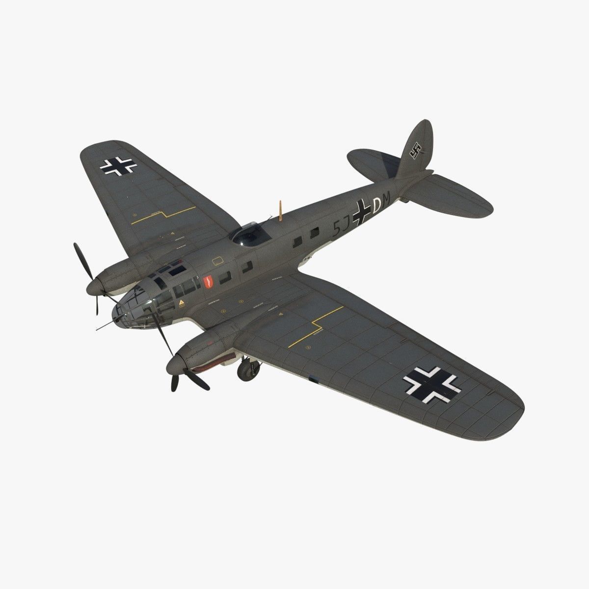 Heinkel He 111 - Mega Collection Low-poly 3D model_2