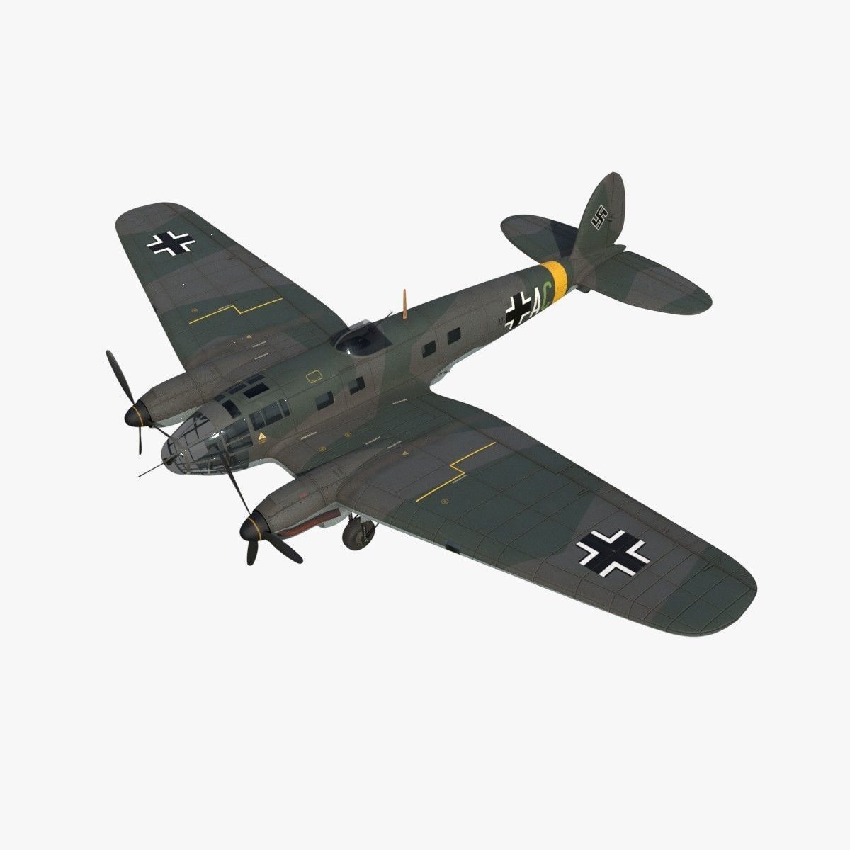 Heinkel He 111 - Mega Collection Low-poly 3D model_22