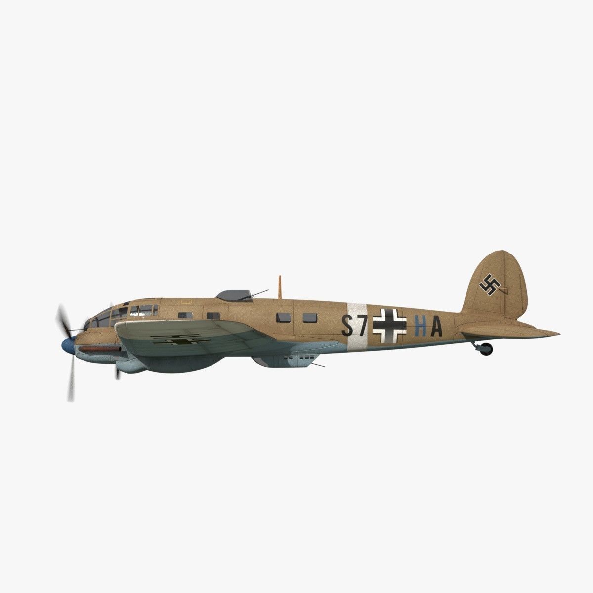 Heinkel He 111 - Mega Collection Low-poly 3D model_44