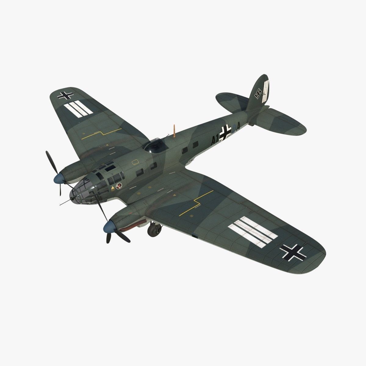 Heinkel He 111 - Mega Collection Low-poly 3D model_27