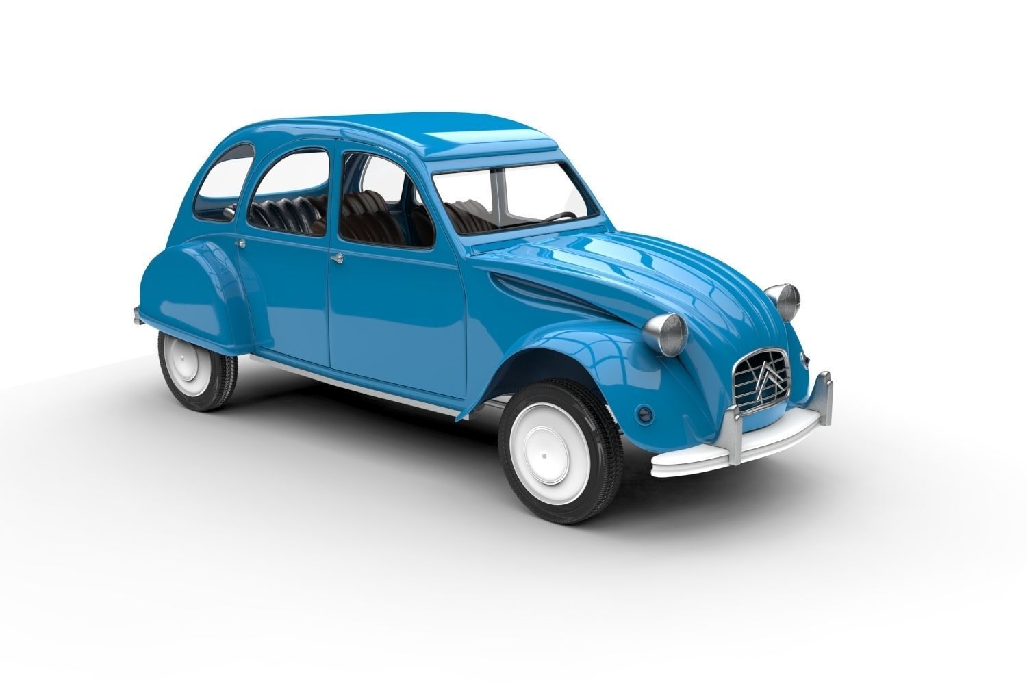 Old machine Citroen high poly model plus ready for print 3D print model_1