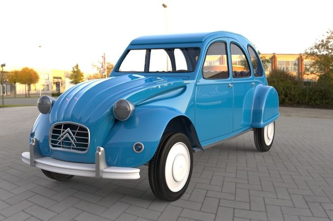 Old machine Citroen high poly model plus ready for print 3D print model