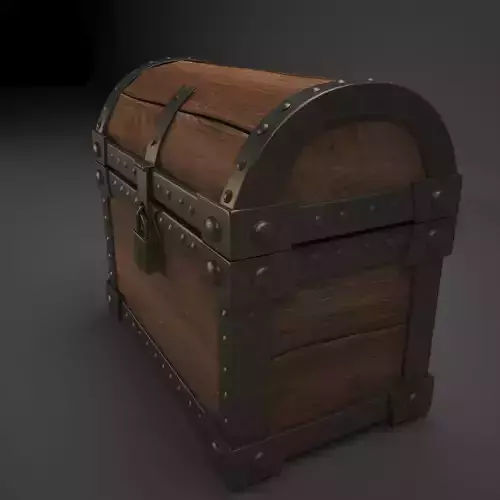 trunk wooden chest 3D print model