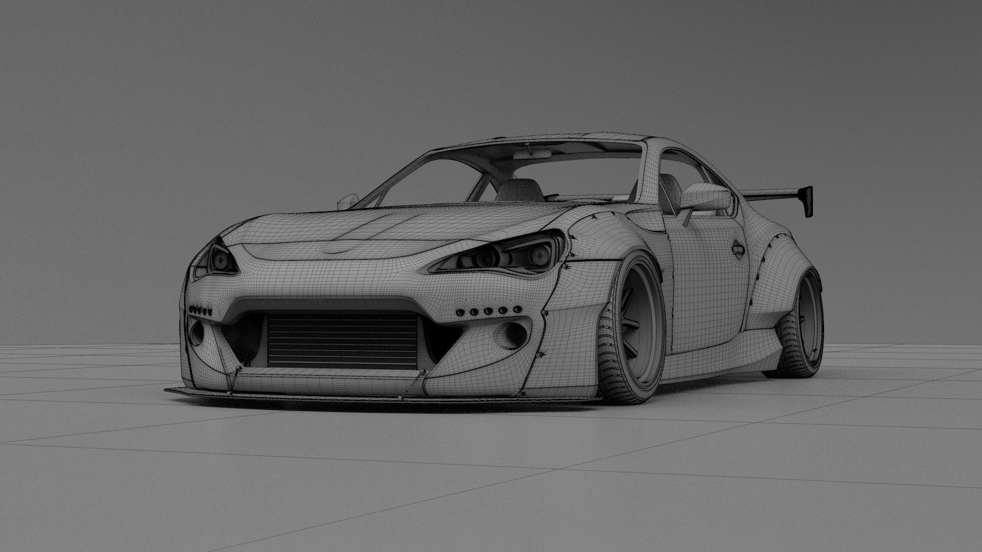 subaru BRZ rocket bunny 3D model_8