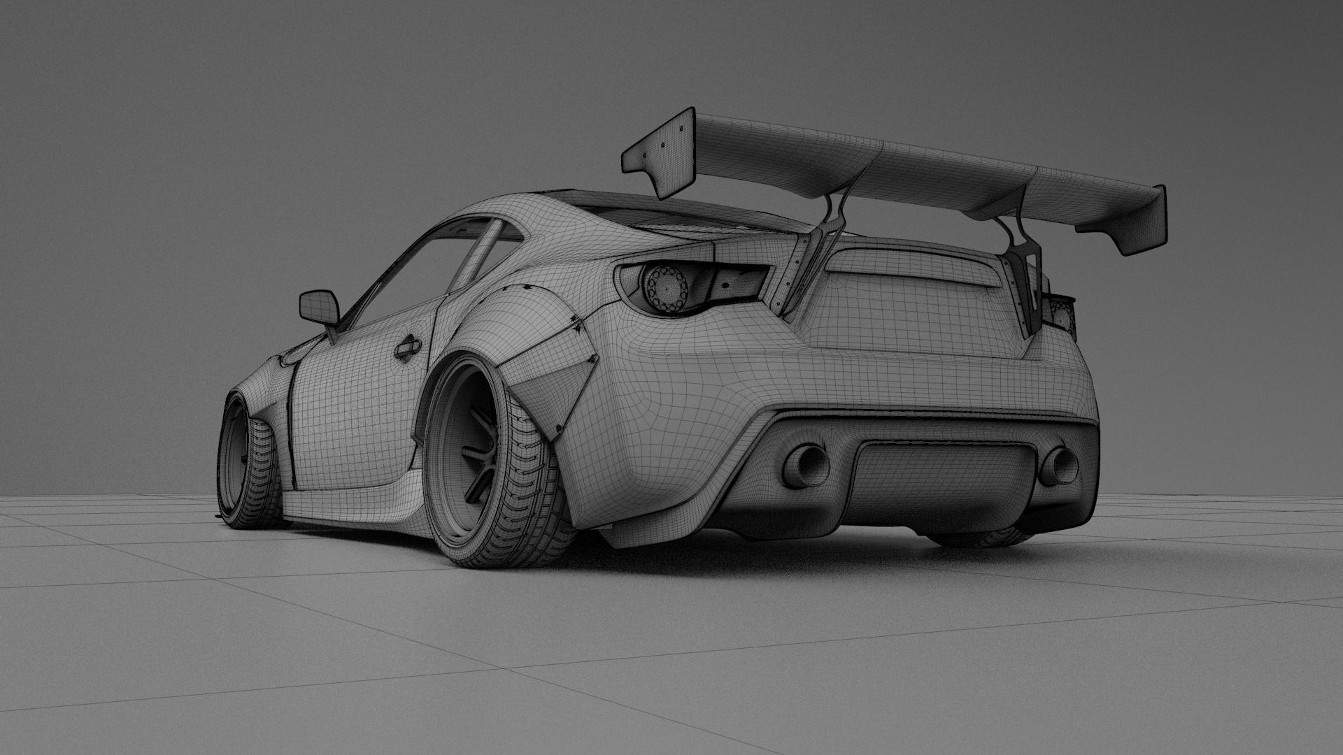 subaru BRZ rocket bunny 3D model_14