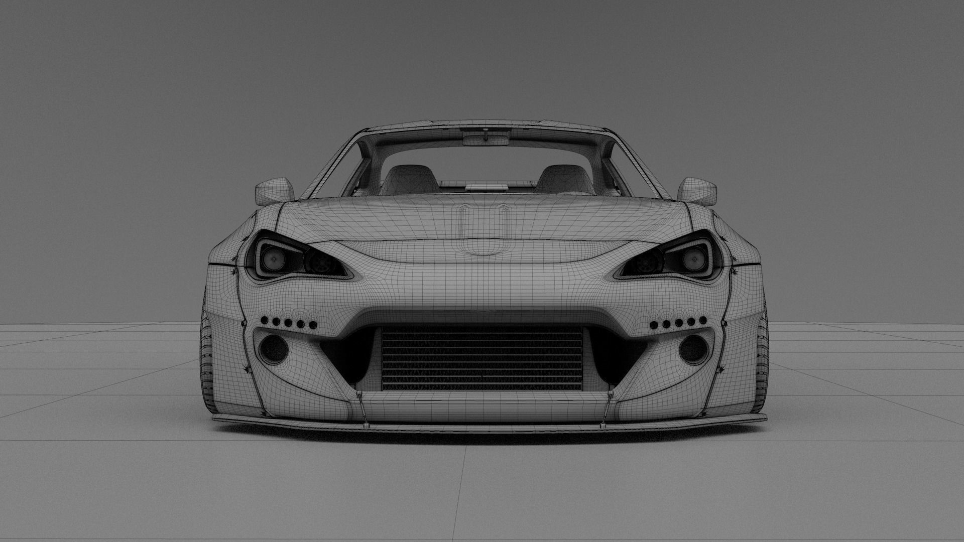 subaru BRZ rocket bunny 3D model_10