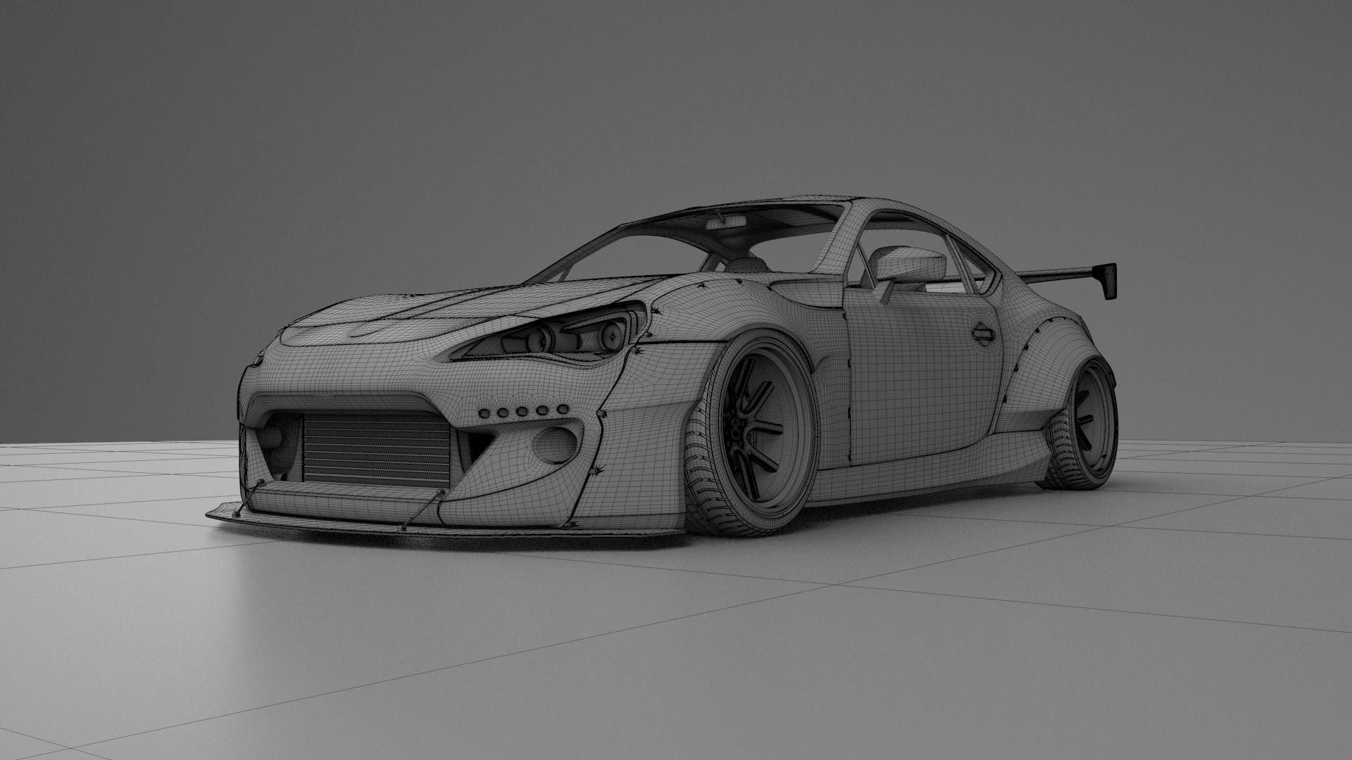 subaru BRZ rocket bunny 3D model_18