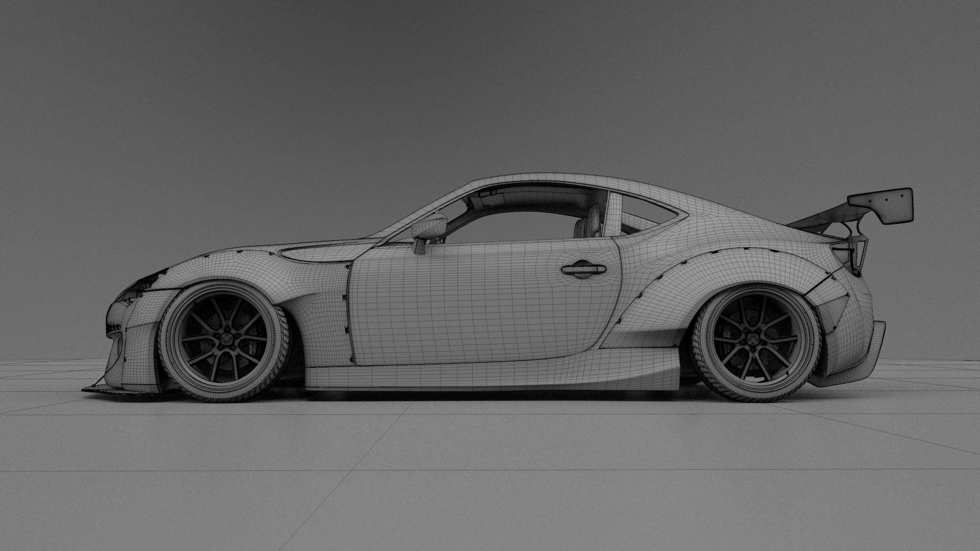 subaru BRZ rocket bunny 3D model_12