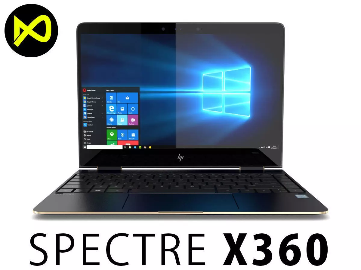 New HP Spectre x360 13-inch 2017 Laptop 3D model_0