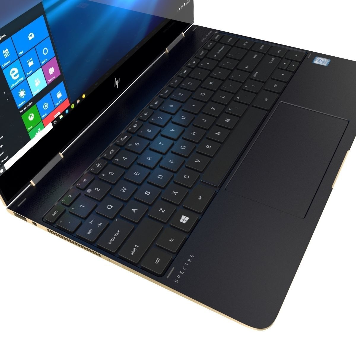 New HP Spectre x360 13-inch 2017 Laptop 3D model_16