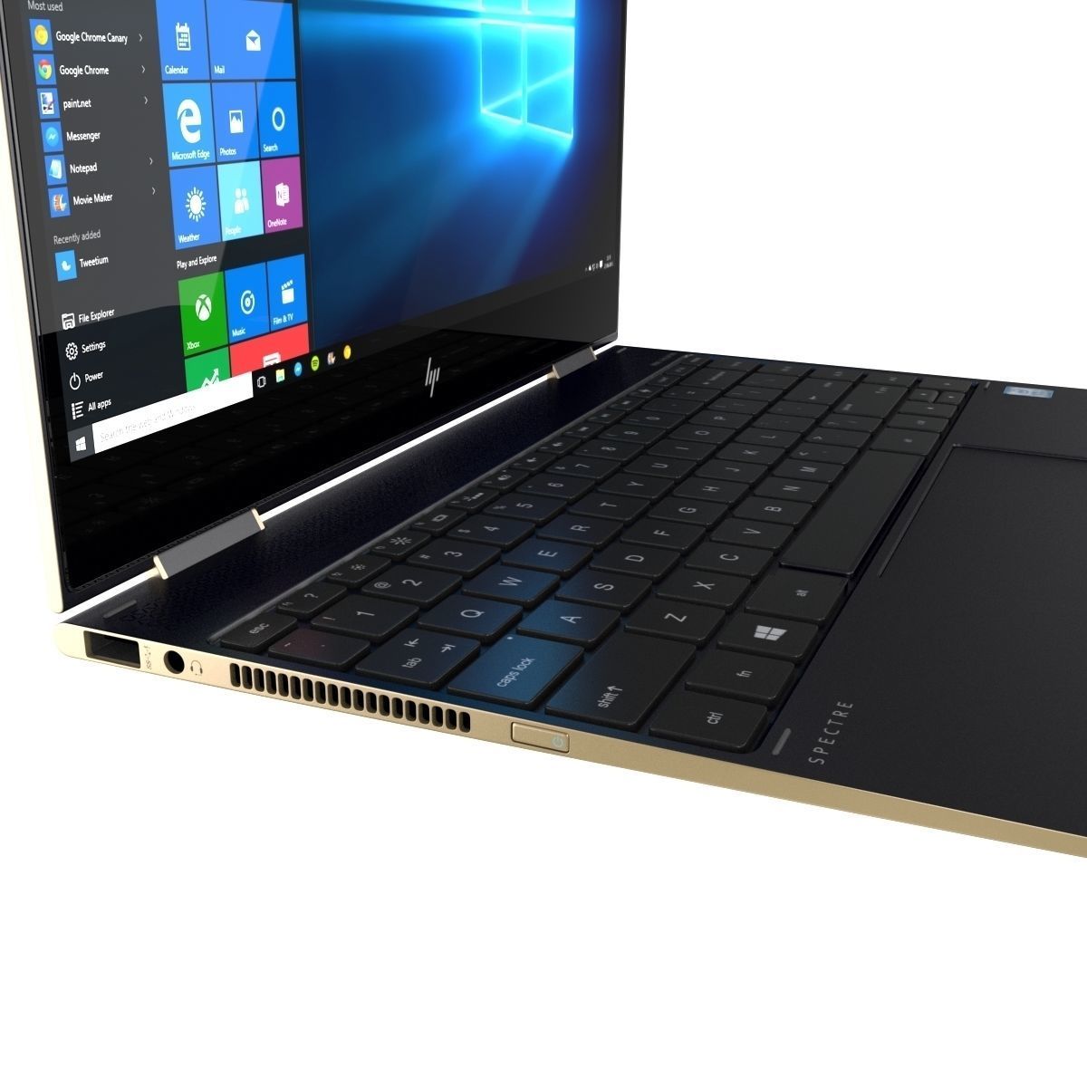 New HP Spectre x360 13-inch 2017 Laptop 3D model_11