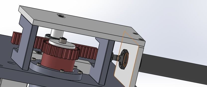 Cylinder driving rack and pinion rotating mechanism 3D model_7