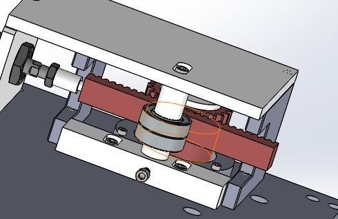 Cylinder driving rack and pinion rotating mechanism 3D model_2