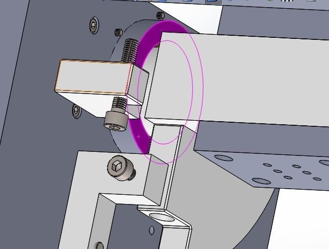 Cylinder driving rack and pinion rotating mechanism 3D model_5