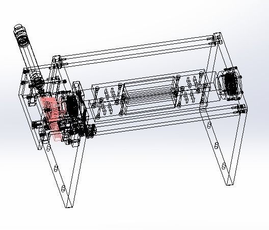 Cylinder driving rack and pinion rotating mechanism 3D model_4