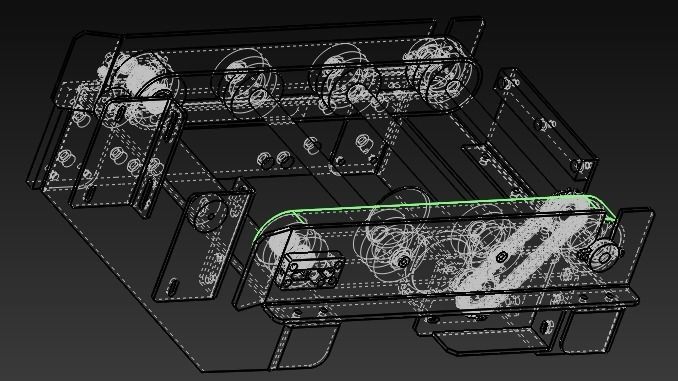 Chain conveyor 3D model_4