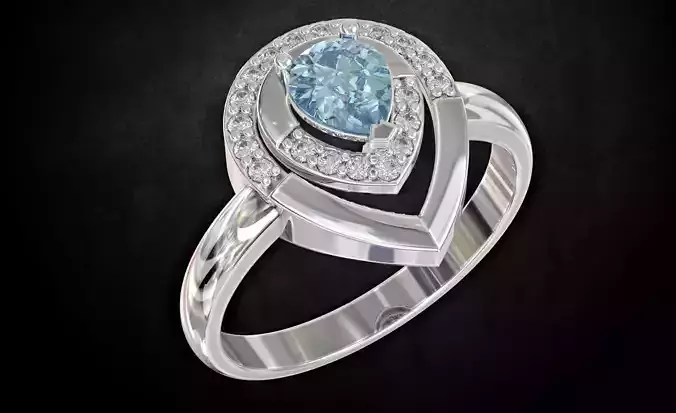 Ring with pear stones 193