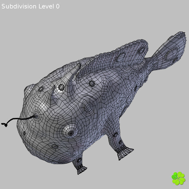 Antennarius low-poly with custom textures Low-poly 3D model_26