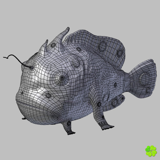 Antennarius low-poly with custom textures Low-poly 3D model_23