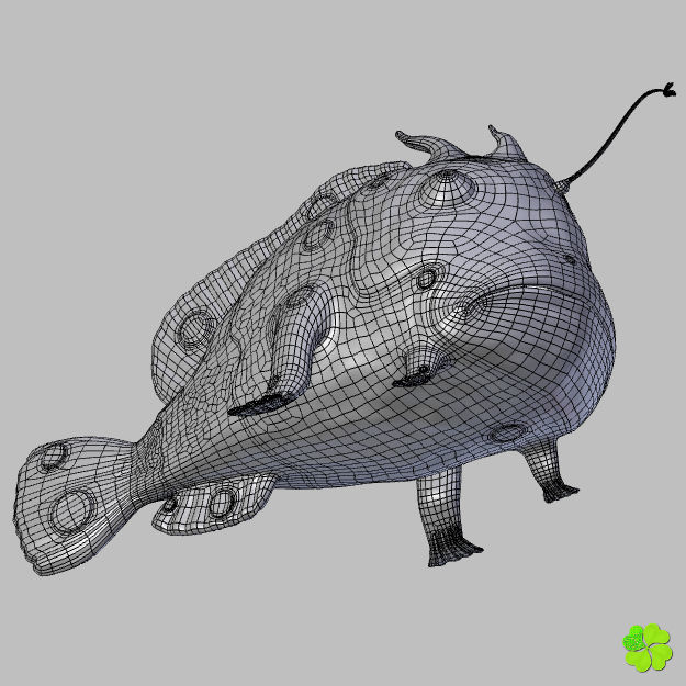 Antennarius low-poly with custom textures Low-poly 3D model_27