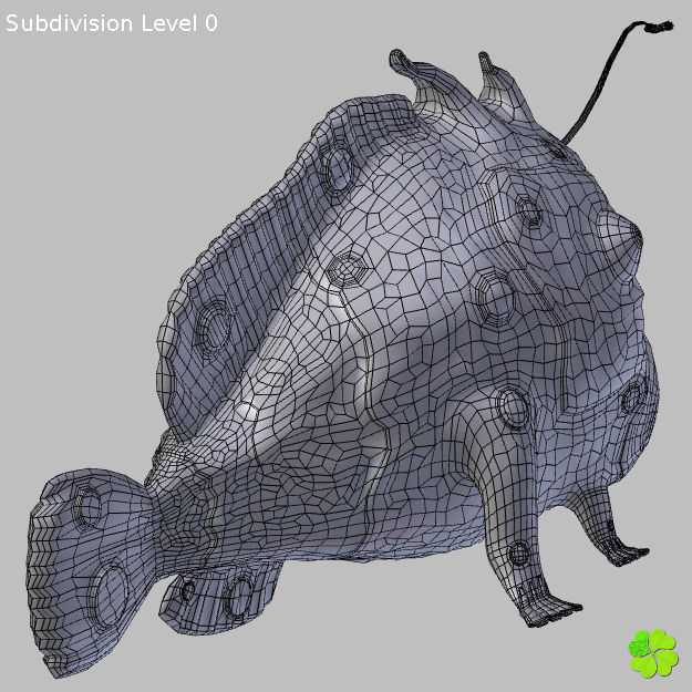 Antennarius low-poly with custom textures Low-poly 3D model_34