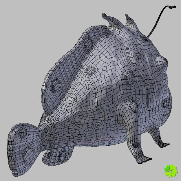 Antennarius low-poly with custom textures Low-poly 3D model_33