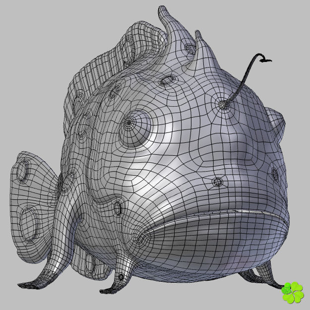 Antennarius low-poly with custom textures Low-poly 3D model_29