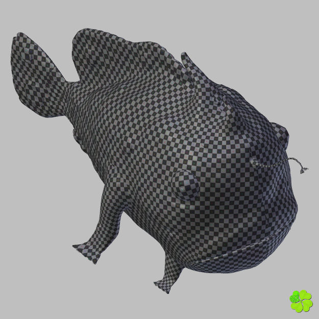 Antennarius low-poly with custom textures Low-poly 3D model_41