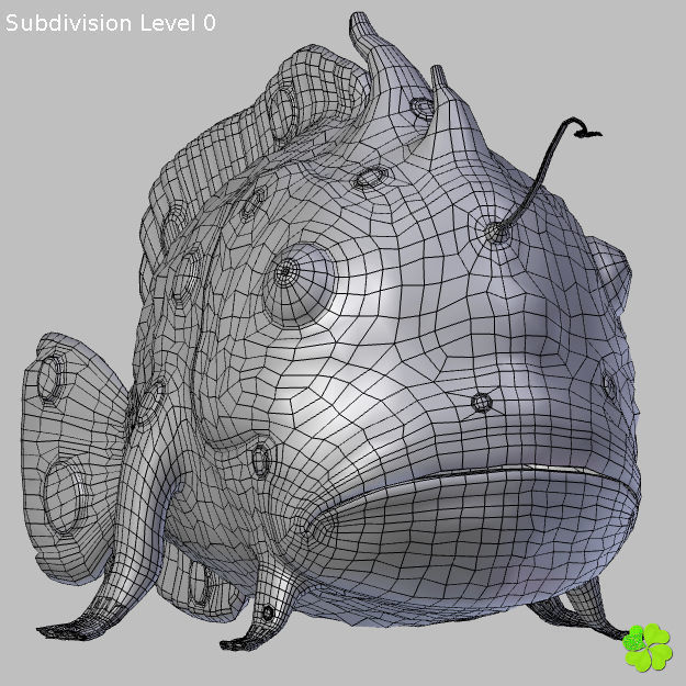 Antennarius low-poly with custom textures Low-poly 3D model_30