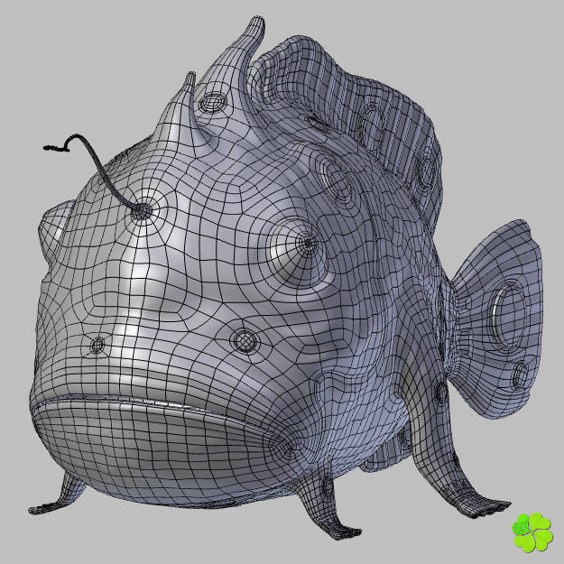 Antennarius low-poly with custom textures Low-poly 3D model_31