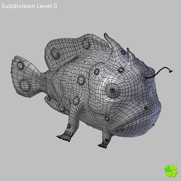 Antennarius low-poly with custom textures Low-poly 3D model_22