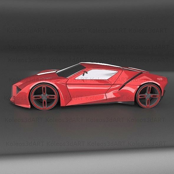Itonox futuristic racer concept 3D model_4