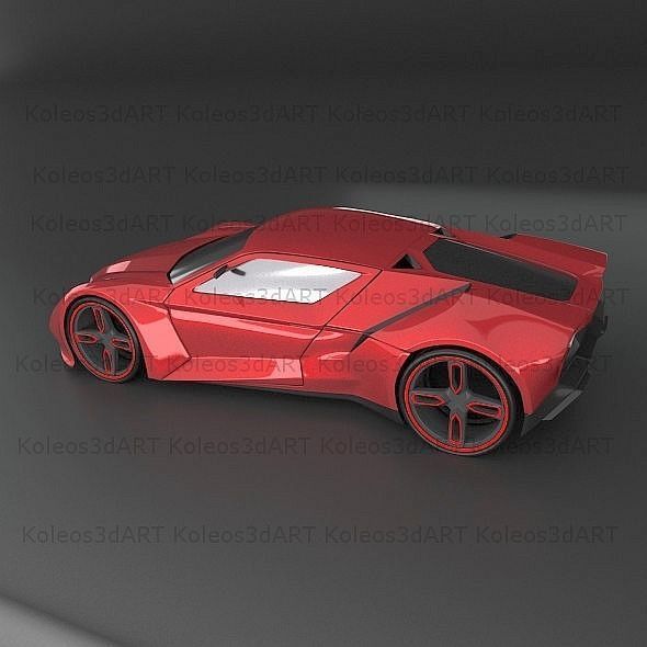Itonox futuristic racer concept 3D model_2