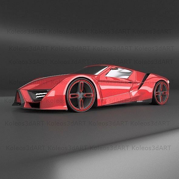 Itonox futuristic racer concept 3D model_6