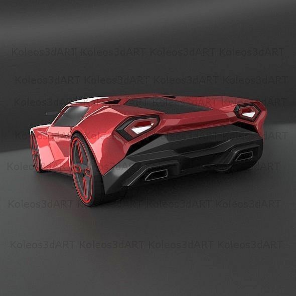Itonox futuristic racer concept 3D model_7