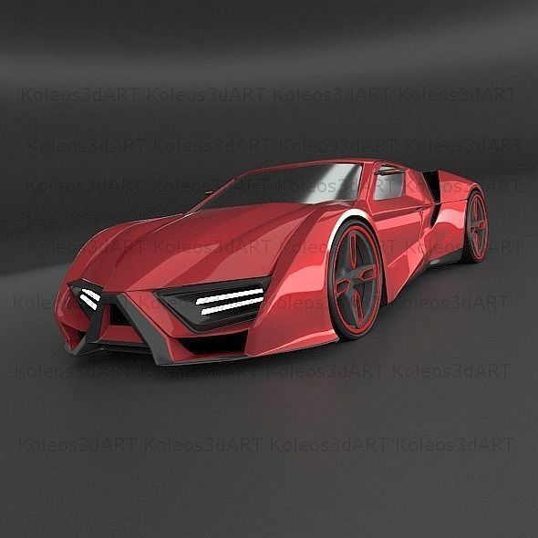 Itonox futuristic racer concept 3D model_3
