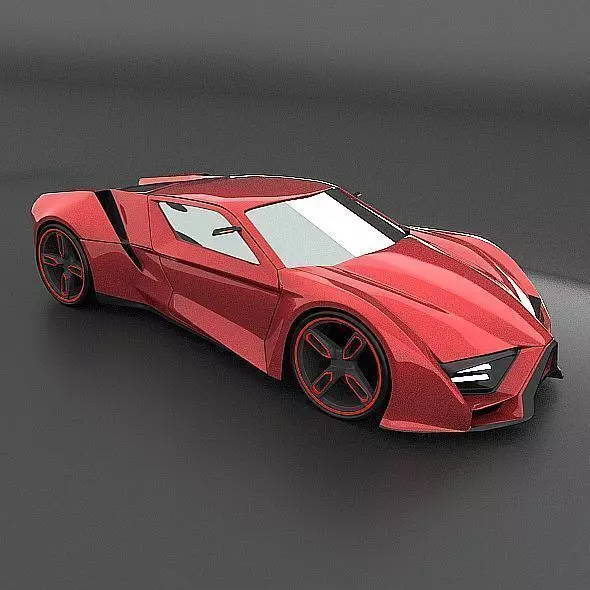 Itonox futuristic racer concept 3D model_0