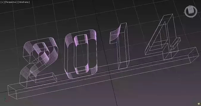 2014 3D Print plastic sign with year